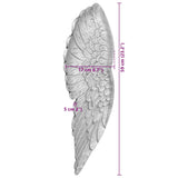Wings Sculpture Silver 17 x 5 x 59 cm Aluminium 42000136