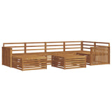 Outdoor Sofa Set 7 pcs Natural Solid Acacia Wood 3373774