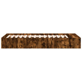 Bed Frame with Storage Smoked Oak 80 x 200 cm Engineered Wood 3429559