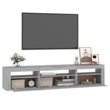 TV Cabinet with LED Lights Grey Sonoma 195x35x40 cm 3152744