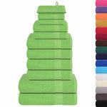 ZNTS 12 Piece Towel Set Green 360 gsm 100% Cotton 137103