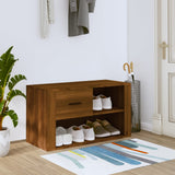 Shoe Cabinet Brown Oak 80x35x45 cm Engineered Wood 816759