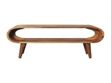 Solid Wood Amaya Nordic Style Oak-ish Coffee Table, Open Slot B2743P402954