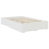 Bed Frame with Headboard White 120 x 190 cm Engineered Wood 3413220