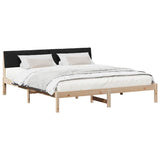 Bed frame Brown and black 180 x 200 cm Solid pine wood 3394335