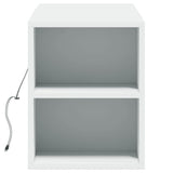 TV Wall Cabinet with LED Lights White 135x31x39.5 cm 852383
