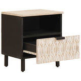 Bedside Cabinet 2 pcs White 40 x 33 x 46 cm Solid Mango Wood 4017871