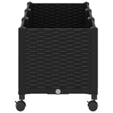Garden Planter with Wheels Black 120 x 40 x 44 cm PP 3423047