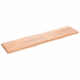 Table Top Light Brown 220x50xcm Treated Solid Wood Live Edge 363989