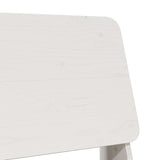 Garden Chair White Solid Pine Wood Standard Durable 859308