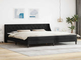 Bed Frame with Mattress Black 180 x 200 cm Velvet 3415243