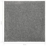 Carpet Floor Tiles 20 pcs 5 m 50x50 cm Grey 147311