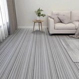 Self-adhesive Flooring Planks 55 pcs PVC 5.11 m Light Grey 324646