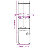 Tomato Cages with Plant Bags 6 pcs 116 cm Steel and PP 3281488