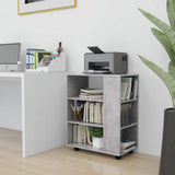 Storage Cabinet Concrete grey Engineered wood Rollable 808453