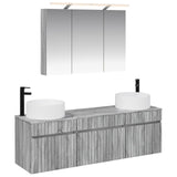 Bathroom Cabinet Set 4 pcs Grey Sonoma Engineered Wood 3406660