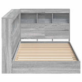 Bookcase Bed Grey sonoma 75 x 190 cm Engineered wood 3335758