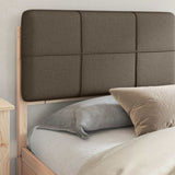 Bed Frame with Upholstered Headboard Taupe 200 x 200 cm 3398177