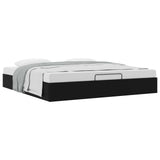 Ottoman Bed Frame Black King Size Faux Leather 3403066