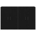 Wall-mounted Cabinet 2 pcs Black oak 160 x 34 x 90 cm 3333107