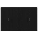 Wall-mounted Cabinet 2 pcs Black oak 160 x 34 x 90 cm 3333107
