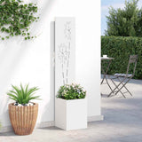 Garden Privacy Screen White 32 x 150 cm Cold-rolled steel 876365