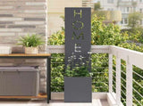 Garden Privacy Screen Fretwork Anthracite 32 x 32 x 150 cm 876422