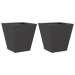 ZNTS Garden Planters Black 2 pcs 30x30x30 cm Steel 851039