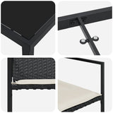 Garden Dining Set 5 pcs Black Poly rattan 3379330