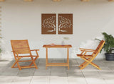 Folding Bistro Set Folding 3 pcs Brown Solid Acacia Wood 3375697
