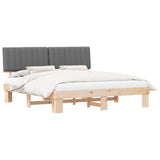Bed Frame with Upholstered Headboard Light Grey 180 x 200 cm 3398099