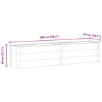 Garden Raised Bed 250x50x54 cm WPC Grey 49057