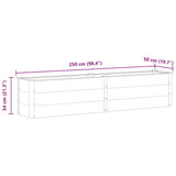 Garden Raised Bed 250x50x54 cm WPC Grey 49057