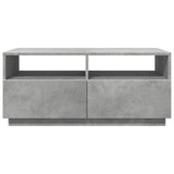 ZNTS Coffee Table with LED Lights Concrete Grey 90x49x40 cm 839836