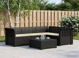 4-Seater Garden Sofa with Cushions Rattan Look PP Anthracite 3443962