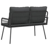 Garden Bench with Cushion Anthracite 114 x 64 x 90cm Steel 4108261