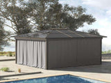 Set of Four 3 x 3m Gazebo Replacement Walls - Light Grey T3398P310861