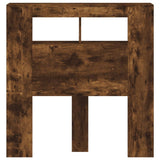 LED Headboard Smoked Oak 100x18,5x103,5 cm Engineered Wood 837334