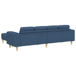 Sofa Set 3 pcs Blue Fabric 3335119