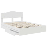 Storage Bed with Headboard White 160 x 200 cm Engineered Wood 3413075