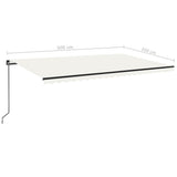 Manual Retractable Awning 500x350 cm Cream 3069217