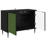 TV Cabinet GELEEN 69 x 33 x 50.5 cm Black Oak Engineered Wood 8007011