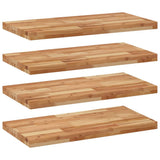 Floating Shelves 4 pcs 80x40x4 cm Oil Finished Solid Wood Acacia 3279638