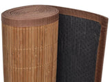 Rectangular Brown Bamboo Rug 80 x 300 cm 241338