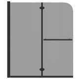 Shower Enclosure Dark Transparent 120 x 140 cm 42018546