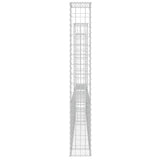 U-shape Gabion Basket with 3 Posts Iron 260x20x150 cm 151283