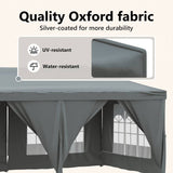 Folding Party Tent with Sidewalls Anthracite 3x6 m 93544