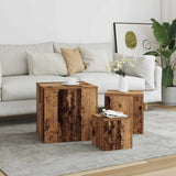 Side Tables 3 pcs Artisan Oak Engineered Wood 856677