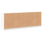 Bookcase with Doors White 204x37x75 cm Engineered Wood 3206531