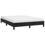 Bed Frame without Mattress Black 135x190 cm Double Double Velvet 349850